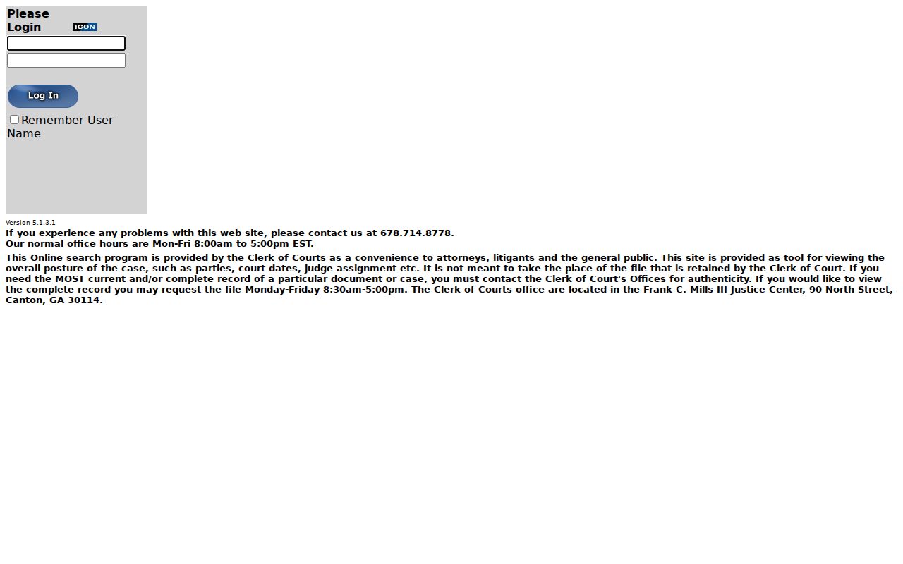 Cherokee County criminal court record search