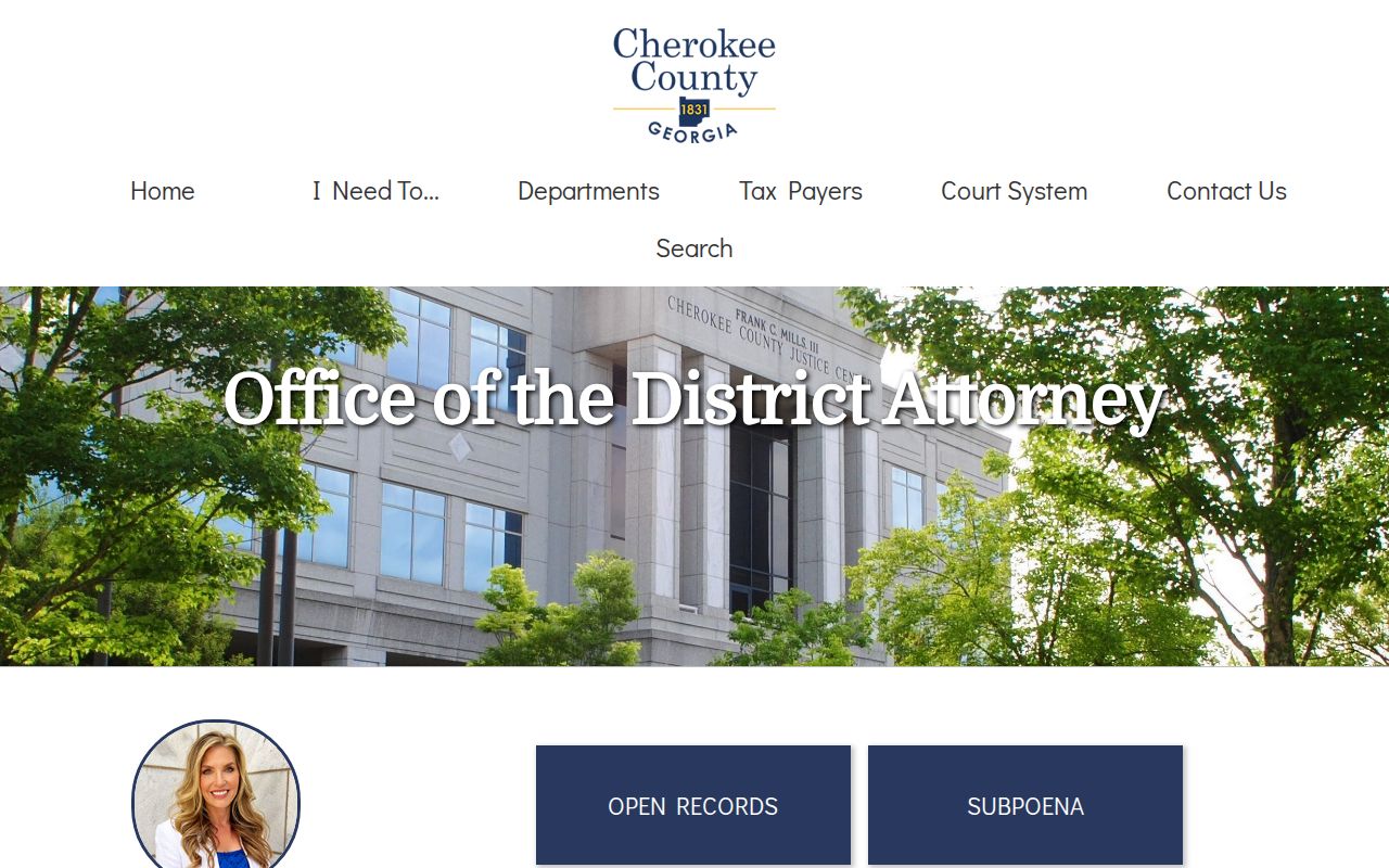 Cherokee County criminal court District Attorney records