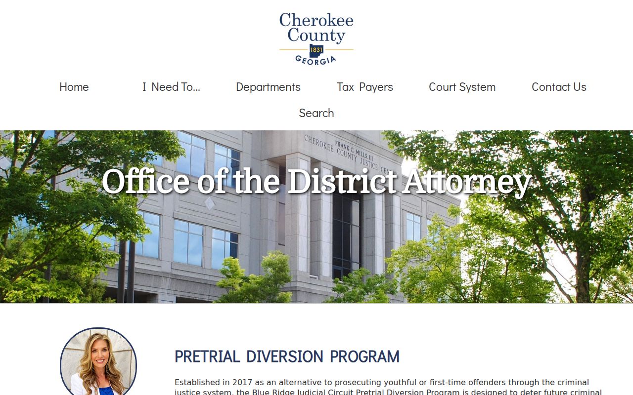 Cherokee County criminal court pretrial diversion records