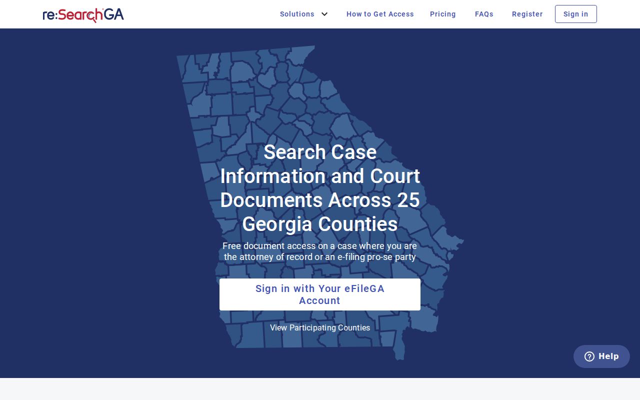 Cherokee County court case lookup in re SearchGA